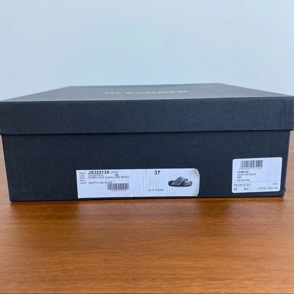 Jil Sander Beige Padded Leather Cross Strap Sandals - Picture 7 of 7